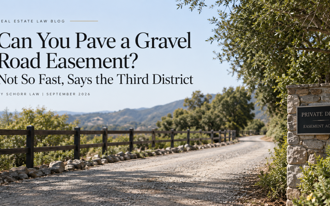 Gravel road subject to an easement in California